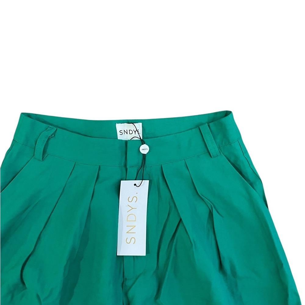 SNDYS. Alexa Pants Green Wide Leg Trousers New With Tags - Picture 3 of 13